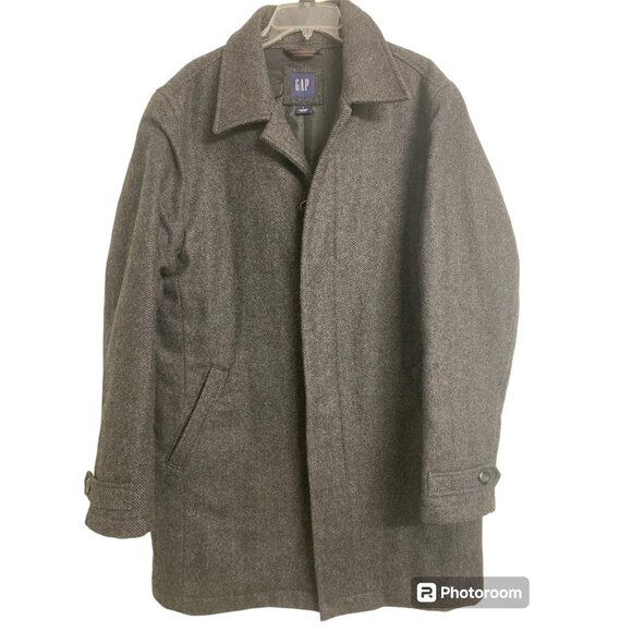 Gap Long Wool Winter Coat Size L Lined